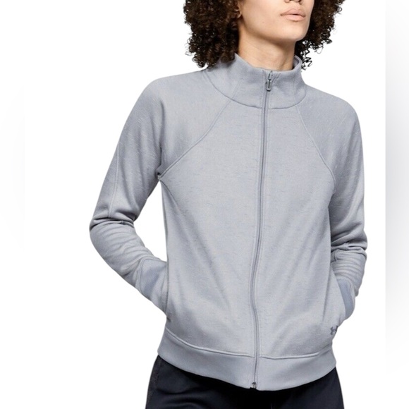 Under Armour Tops - Under Armour UA Armour Fleece ColdGear Full Zip Jacket Gray Large